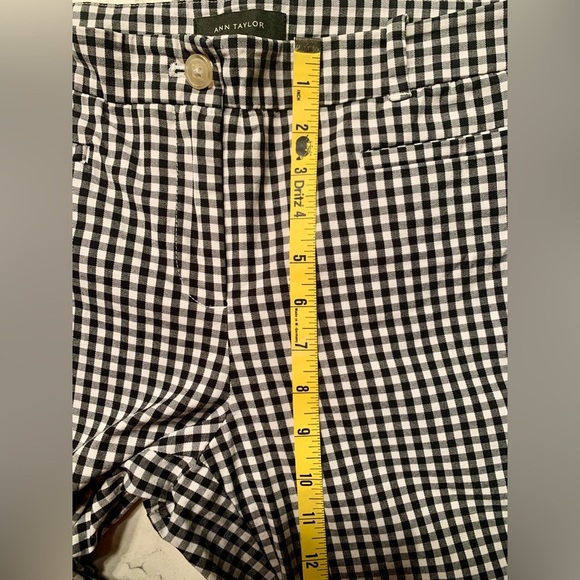 Ann Taylor Factory Gingham Signature Crop Pants - Size 8 - Picture 5 of 7